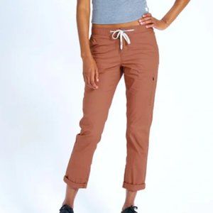 Vuori XS Ripstop Hiking Pants Copper Rust Red Organic Cotton
